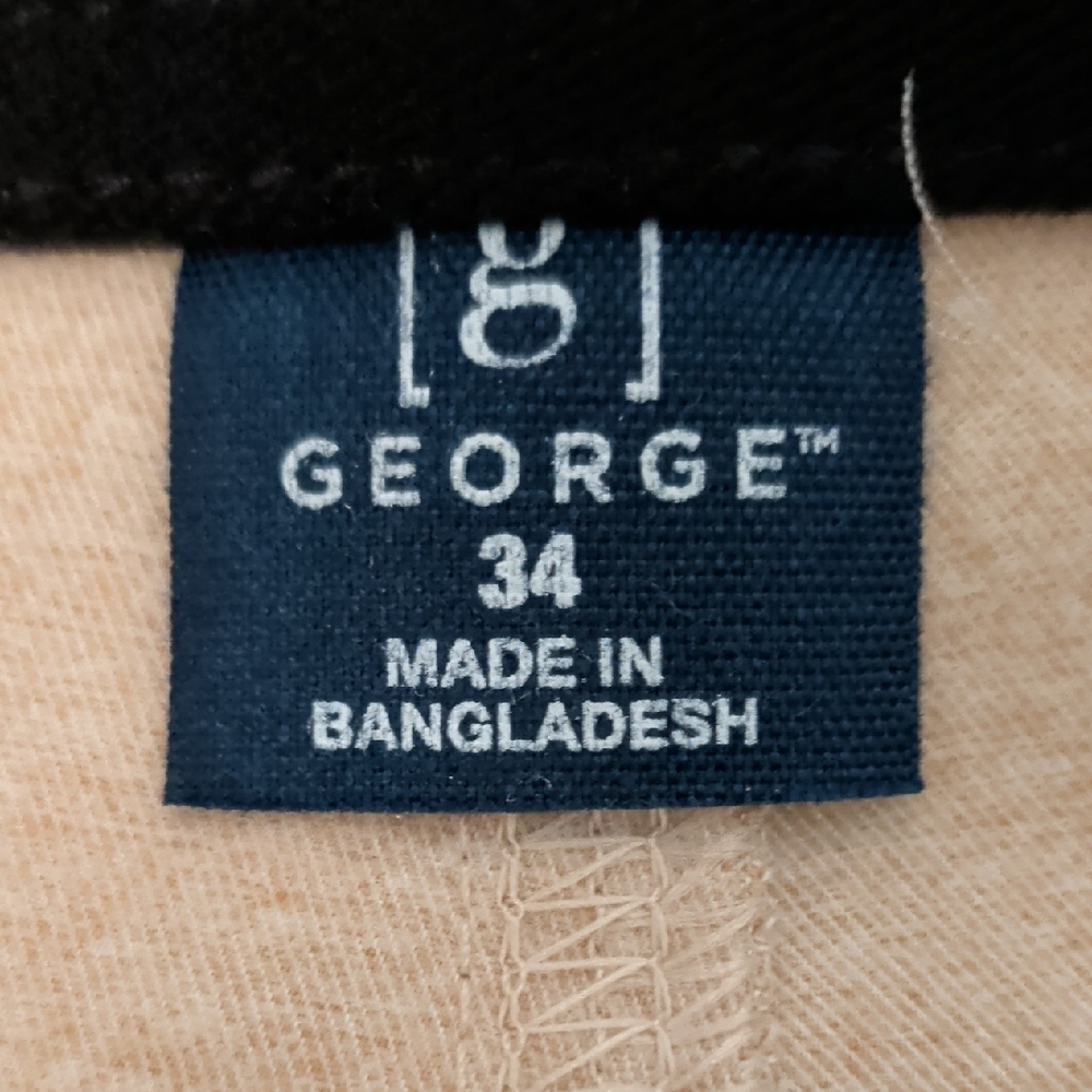George Men's Beige Flat Front Shorts - Picture 4 of 4